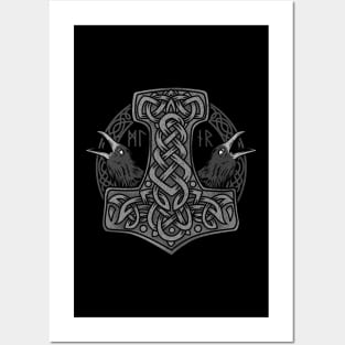 Viking Norse God Hammer - Mjolnir Gift Posters and Art